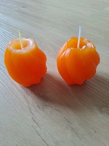 Savītās ovālveida sveces - komplekts