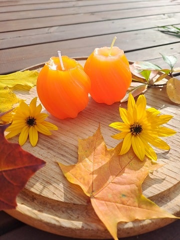 Savītās ovālveida sveces - komplekts