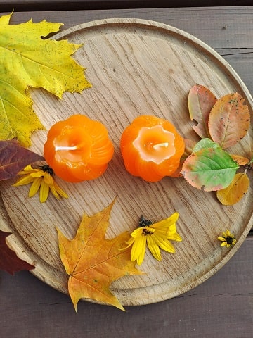 Savītās ovālveida sveces - komplekts